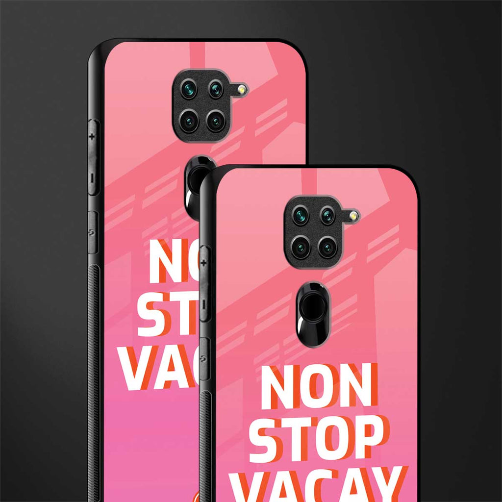 non stop vacay glass case for redmi note 9 image-2