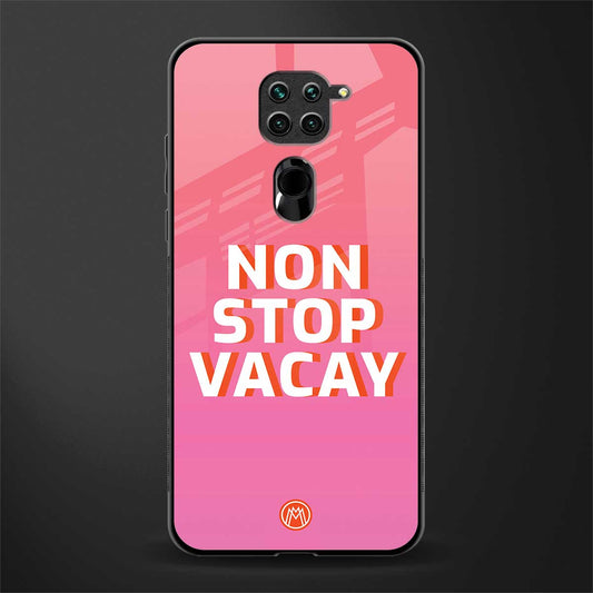 non stop vacay glass case for redmi note 9 image