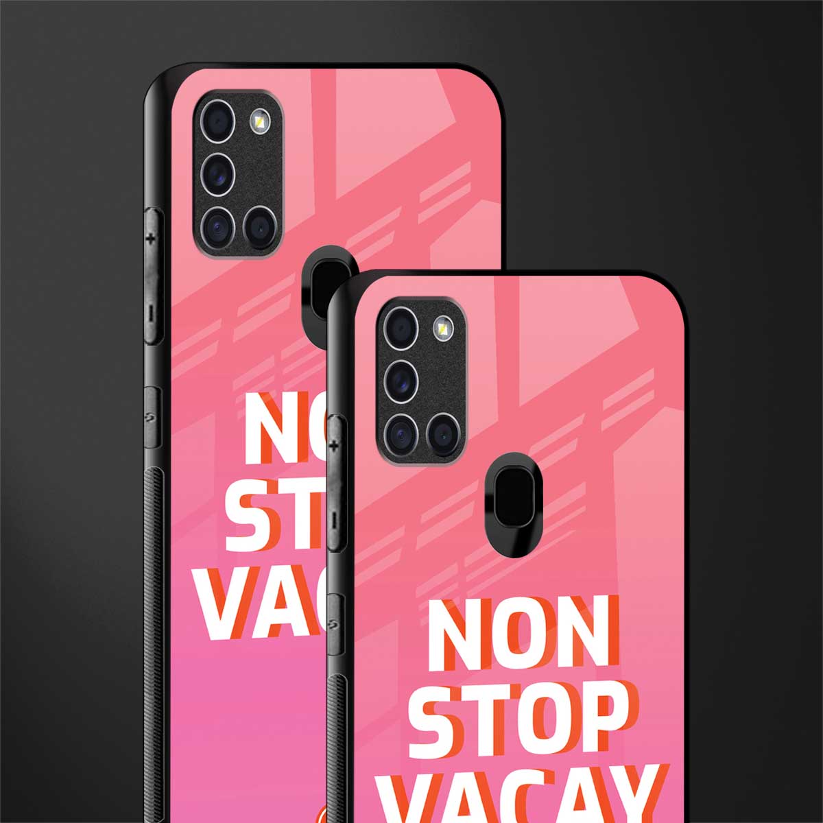 non stop vacay glass case for samsung galaxy a21s image-2