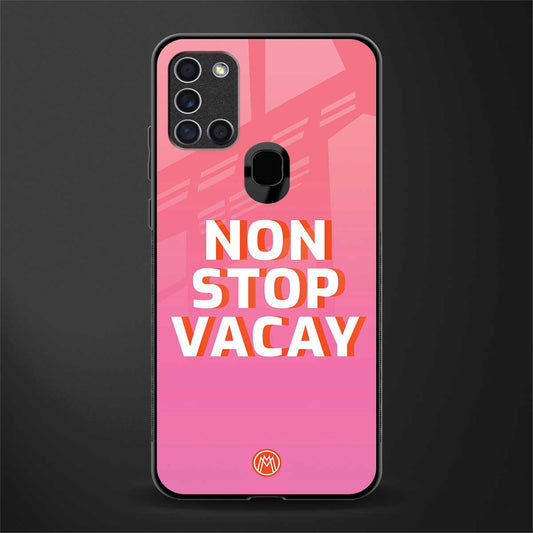 non stop vacay glass case for samsung galaxy a21s image