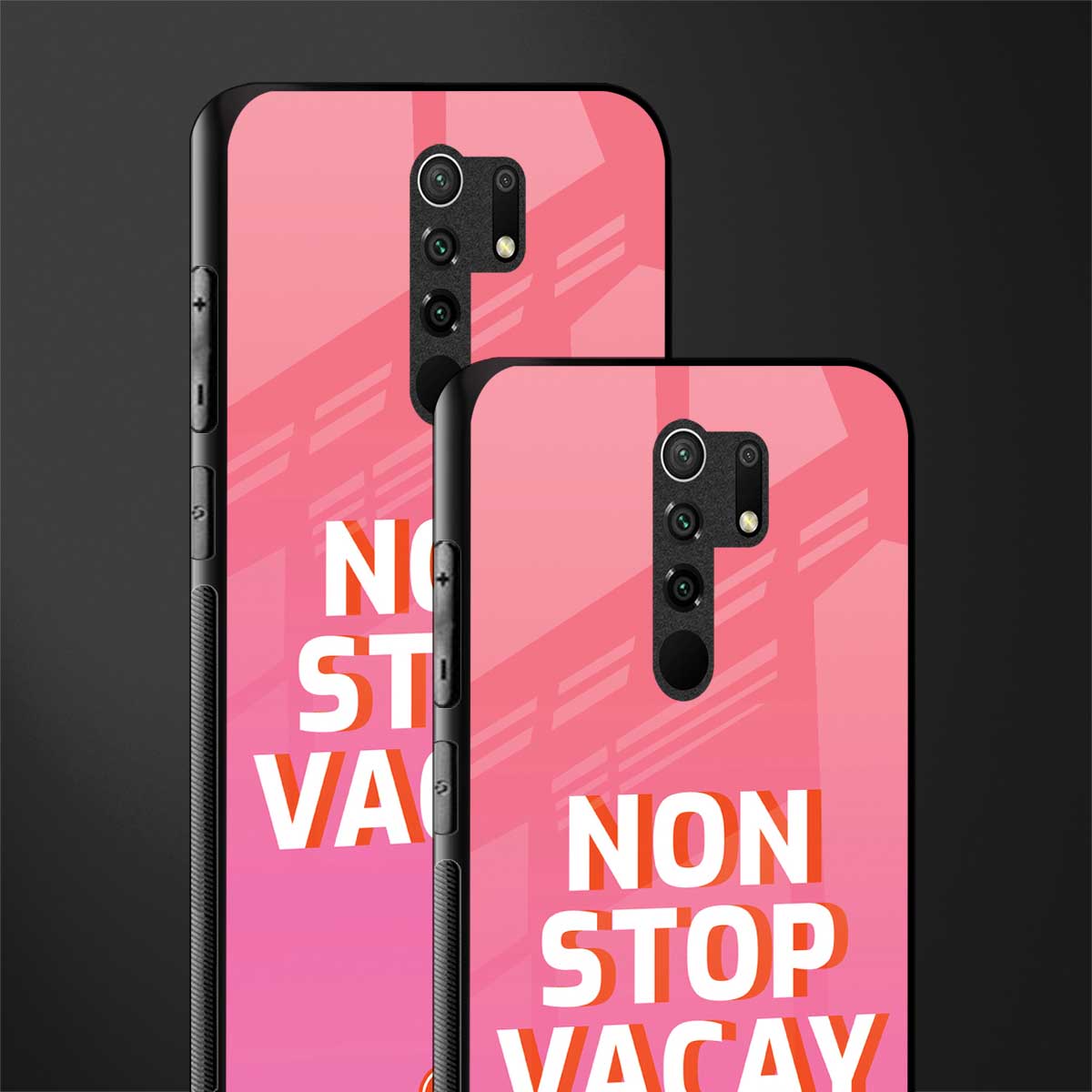 non stop vacay glass case for redmi 9 prime image-2