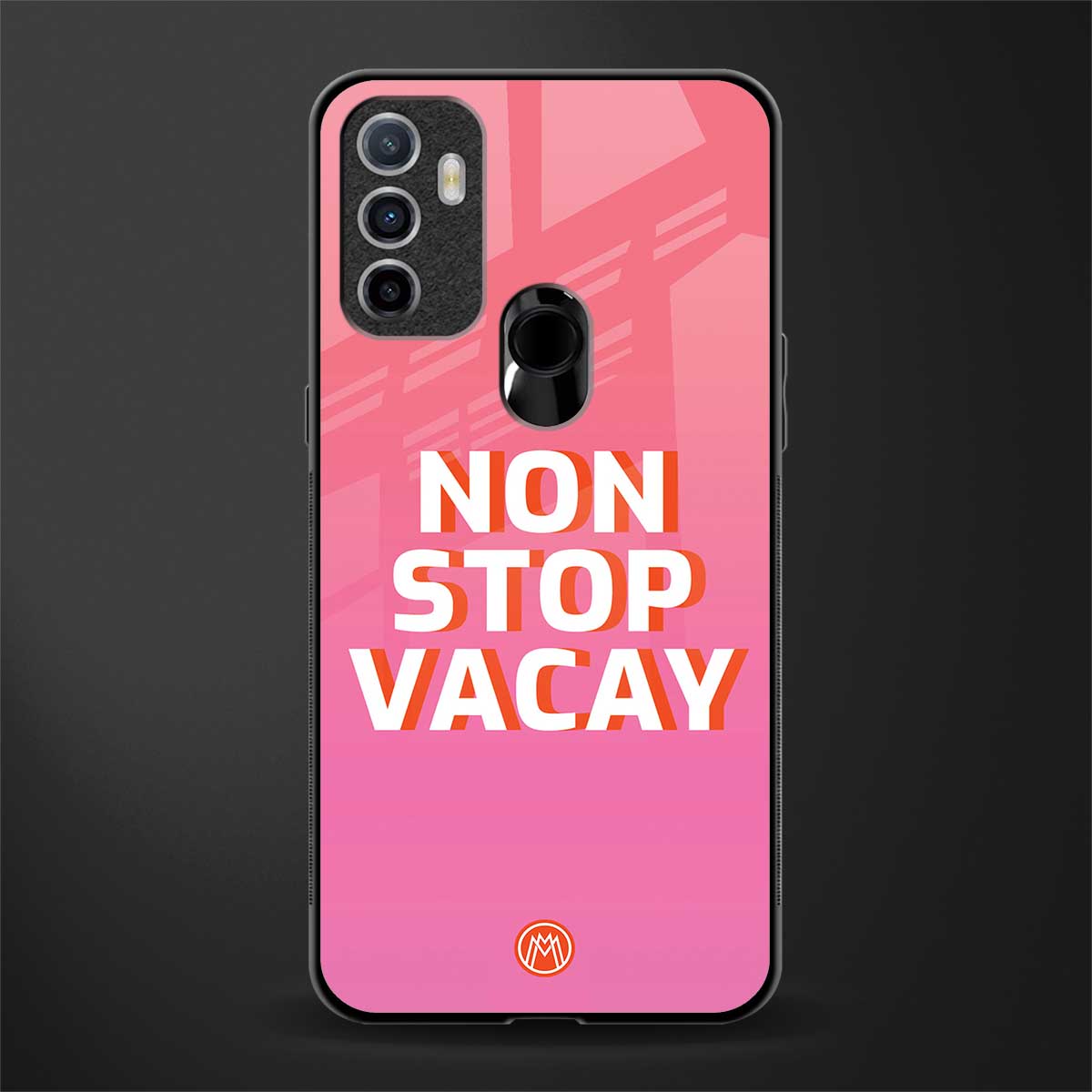 non stop vacay glass case for oppo a53 image