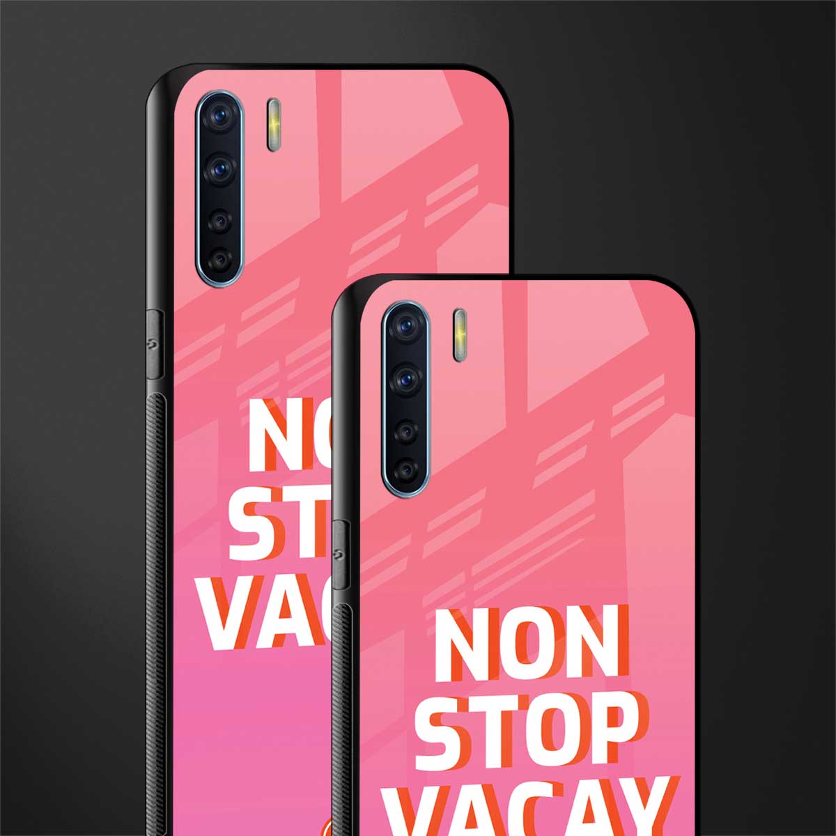 non stop vacay glass case for oppo f15 image-2