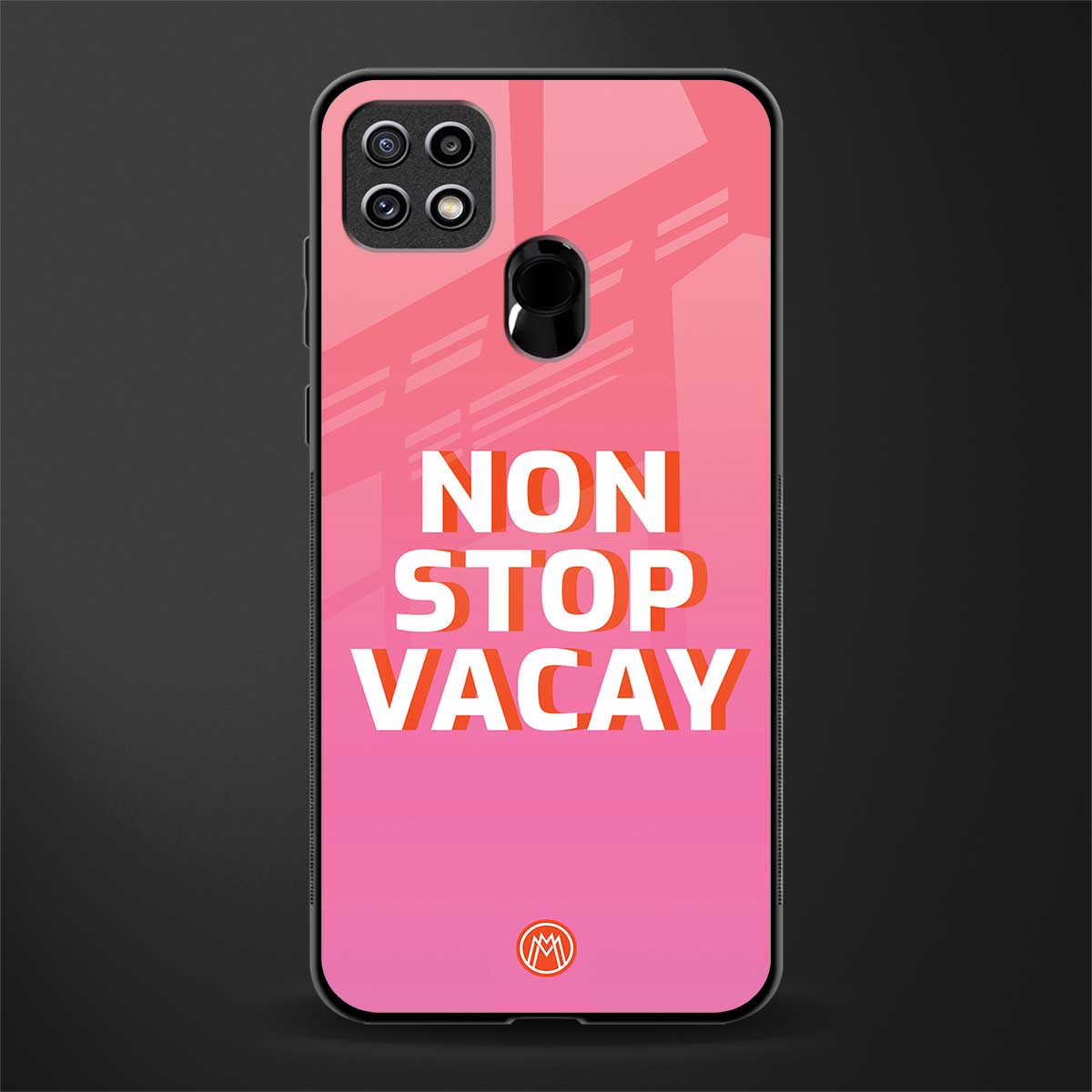non stop vacay glass case for oppo a15 image