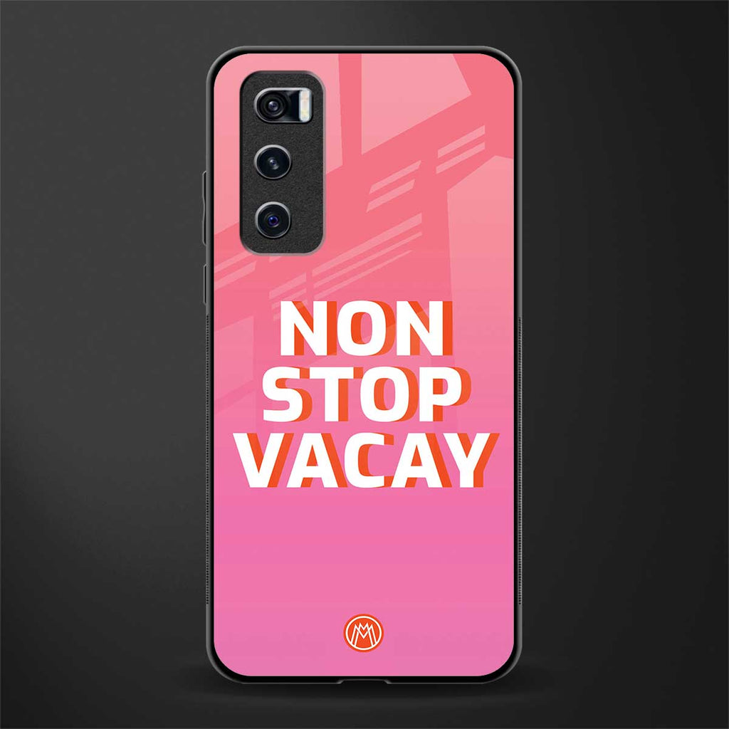 non stop vacay glass case for vivo v20 se image