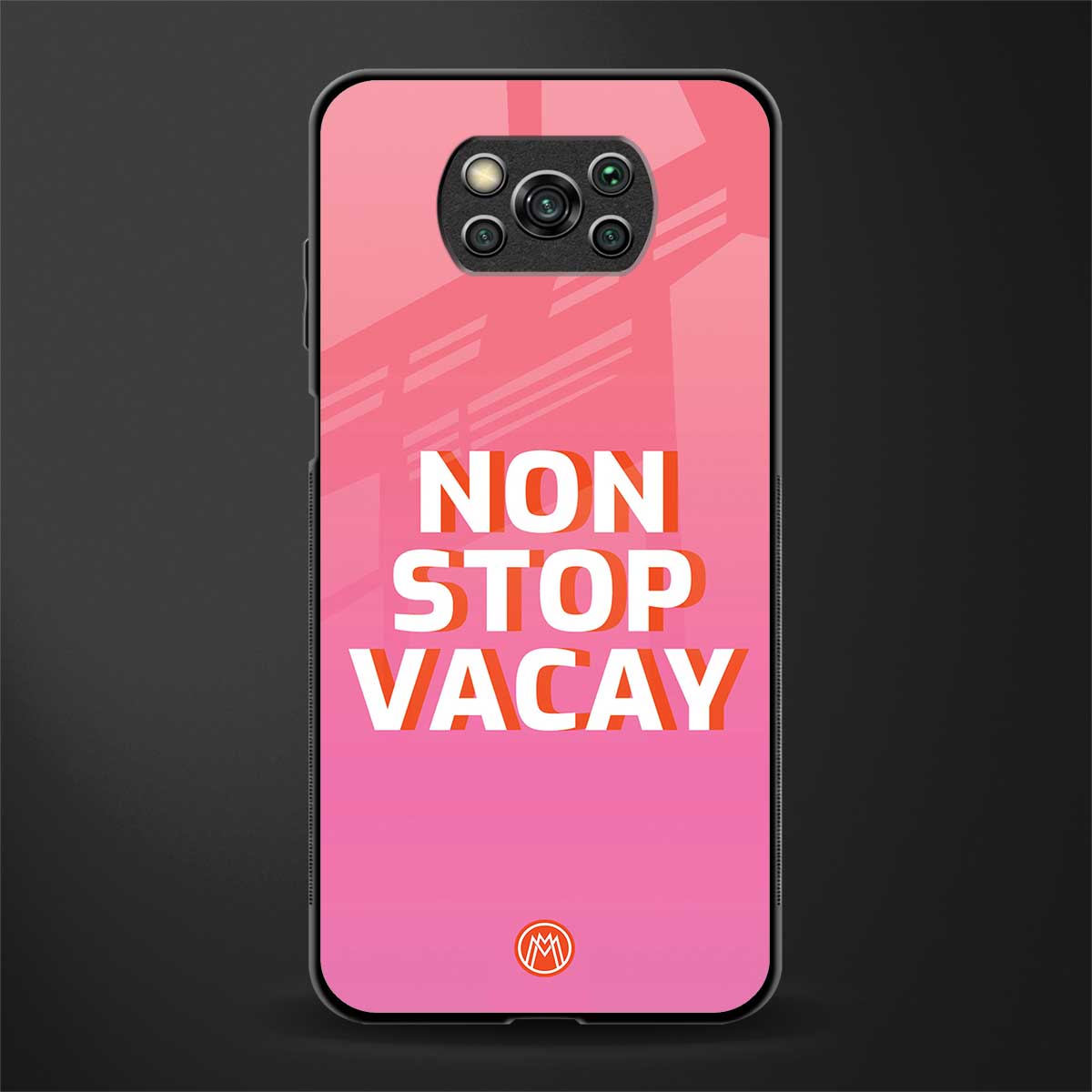 non stop vacay glass case for poco x3 image