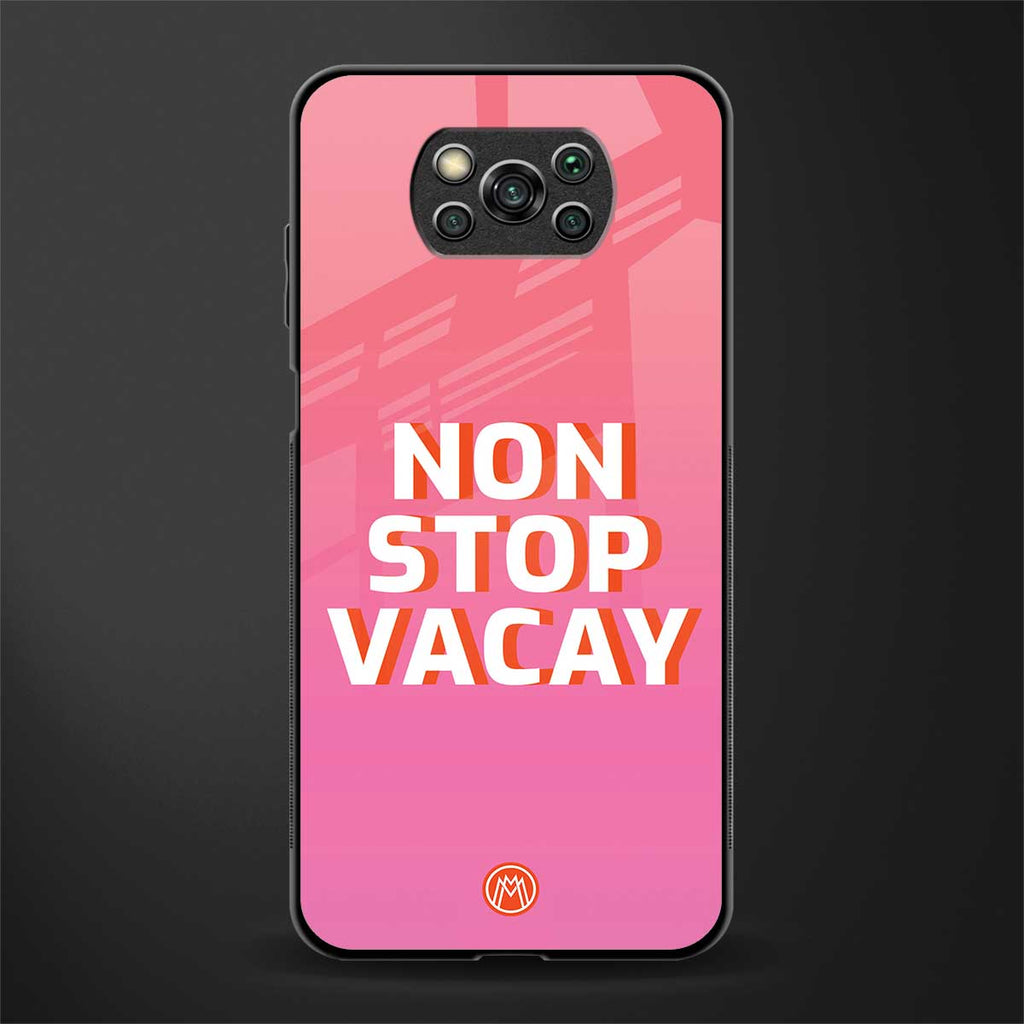 non stop vacay glass case for poco x3 pro image