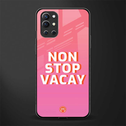 non stop vacay glass case for oneplus 9r image