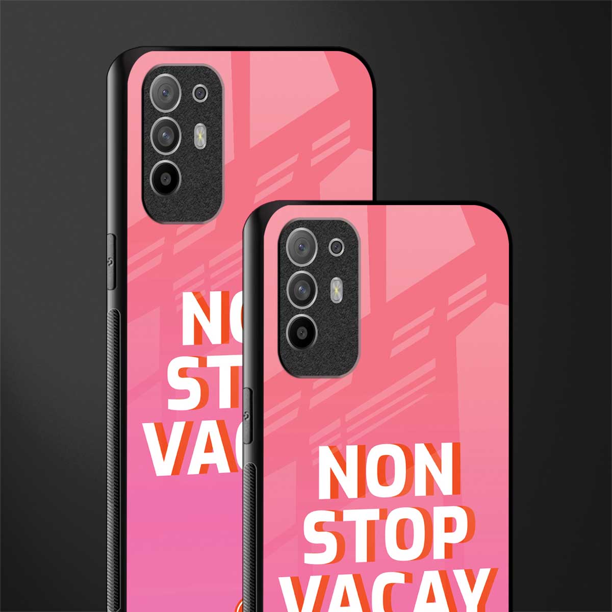 non stop vacay glass case for oppo f19 pro plus image-2