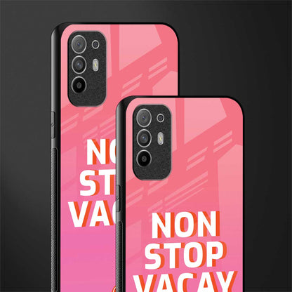 non stop vacay glass case for oppo f19 pro plus image-2