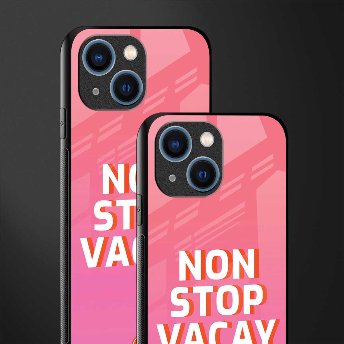 non stop vacay glass case for iphone 13 mini image-2