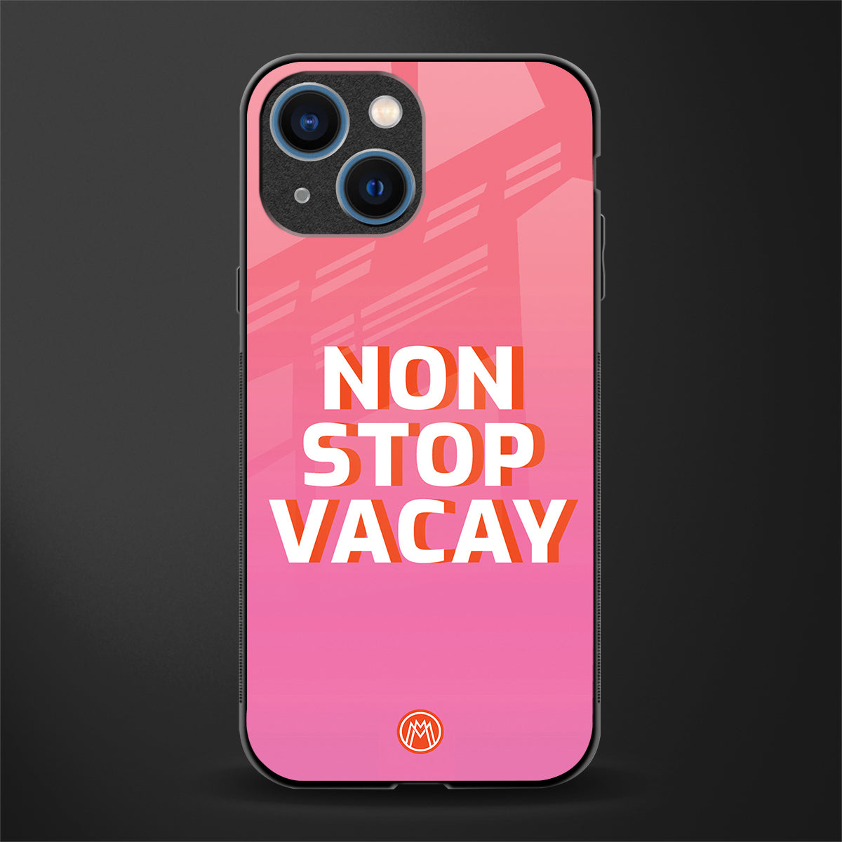 non stop vacay glass case for iphone 13 mini image
