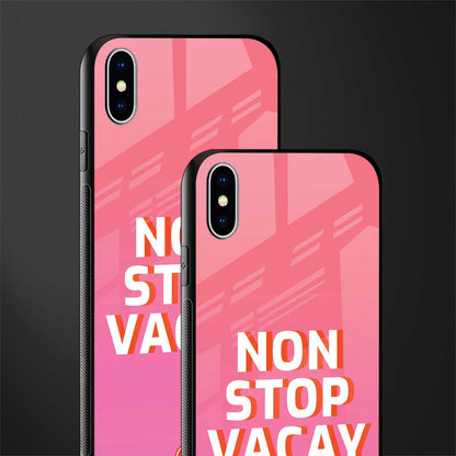 non stop vacay glass case for iphone xs max image-2