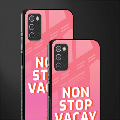 non stop vacay glass case for samsung galaxy a03s image-2