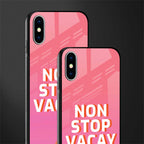 non stop vacay glass case for iphone xs image-2