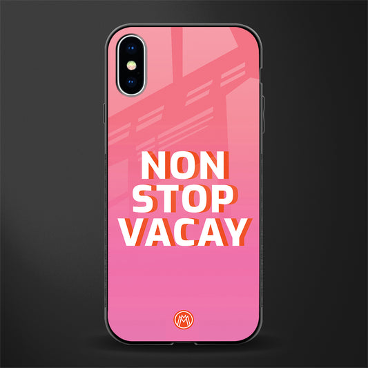 non stop vacay glass case for iphone xs image