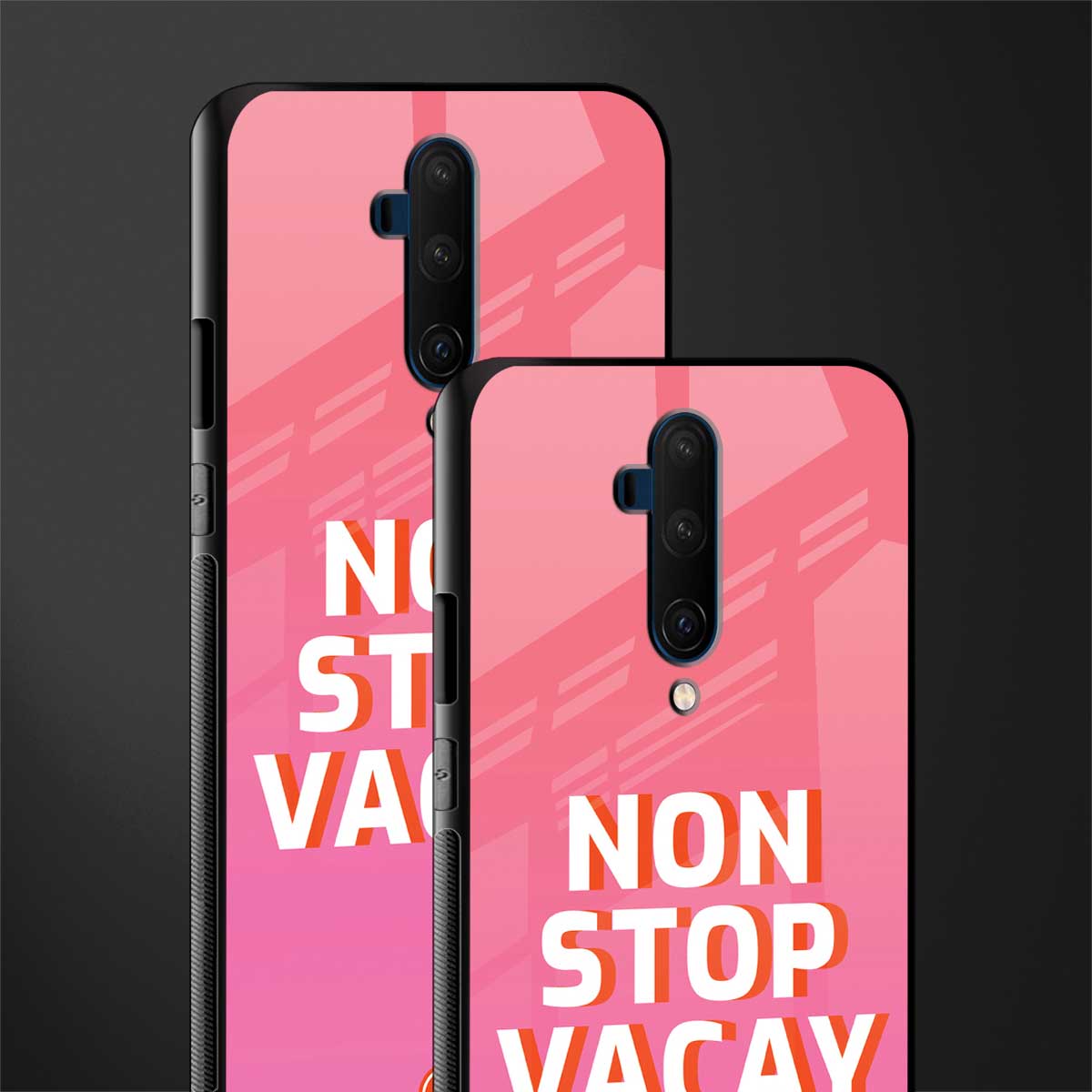non stop vacay glass case for oneplus 7t pro image-2