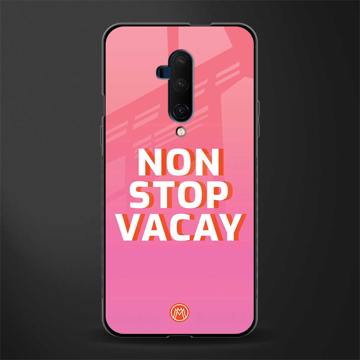 non stop vacay glass case for oneplus 7t pro image