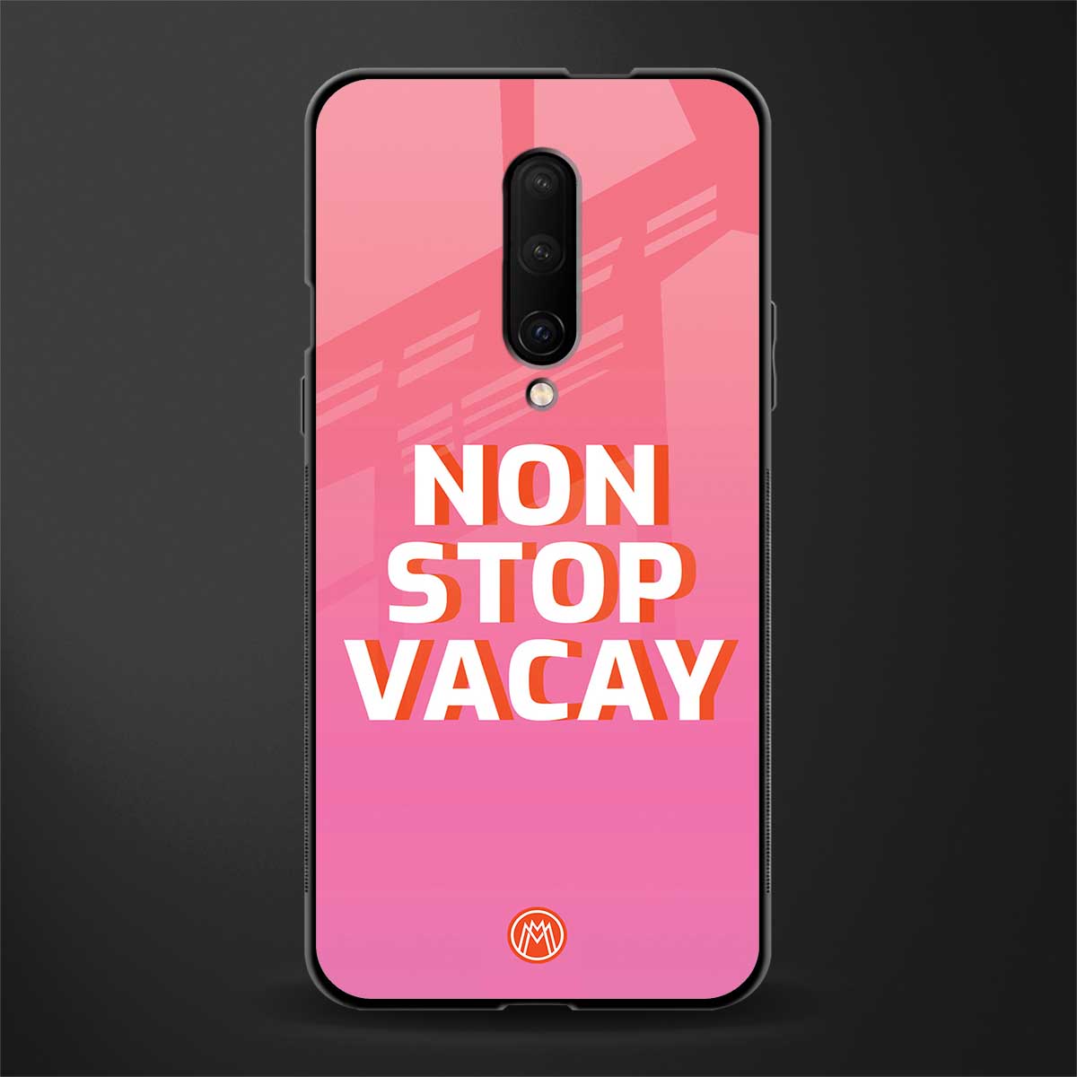 non stop vacay glass case for oneplus 7 pro image
