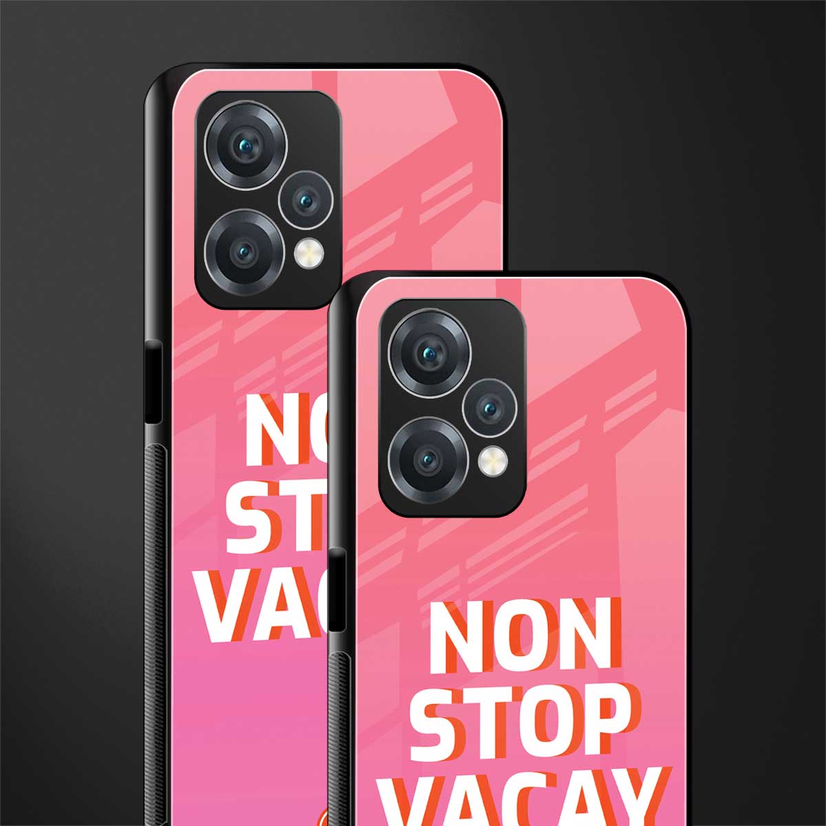non stop vacay back phone cover | glass case for oneplus nord ce 2 lite 5g
