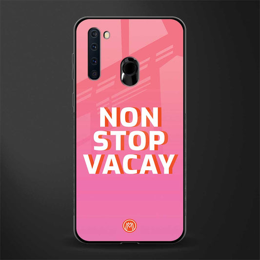 non stop vacay glass case for samsung a21 image