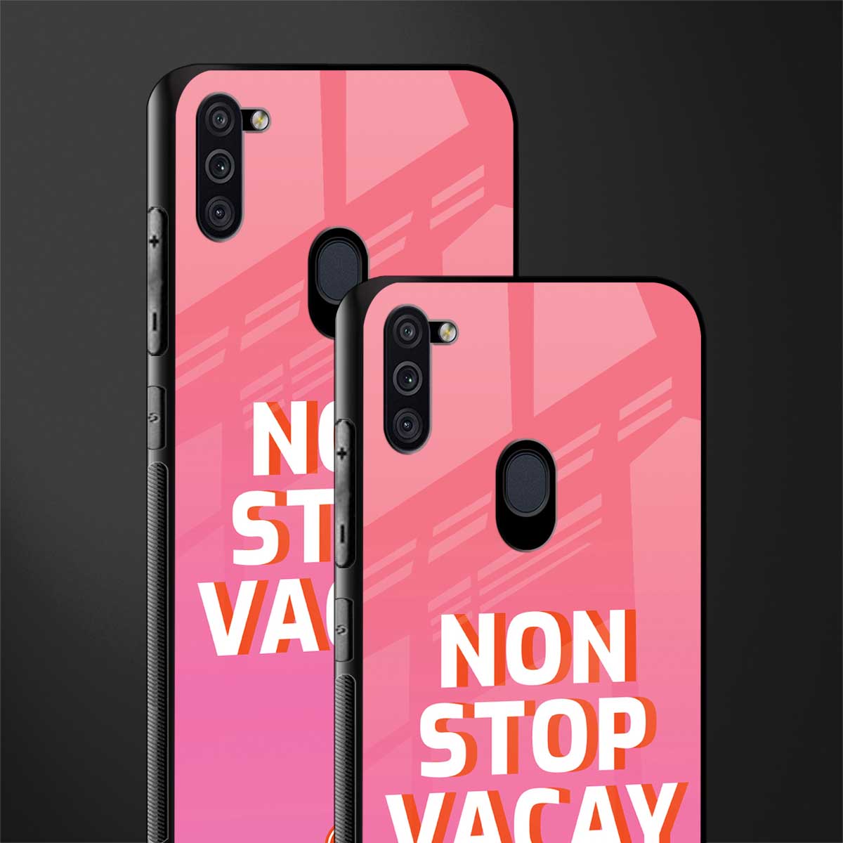 non stop vacay glass case for samsung galaxy m11 image-2