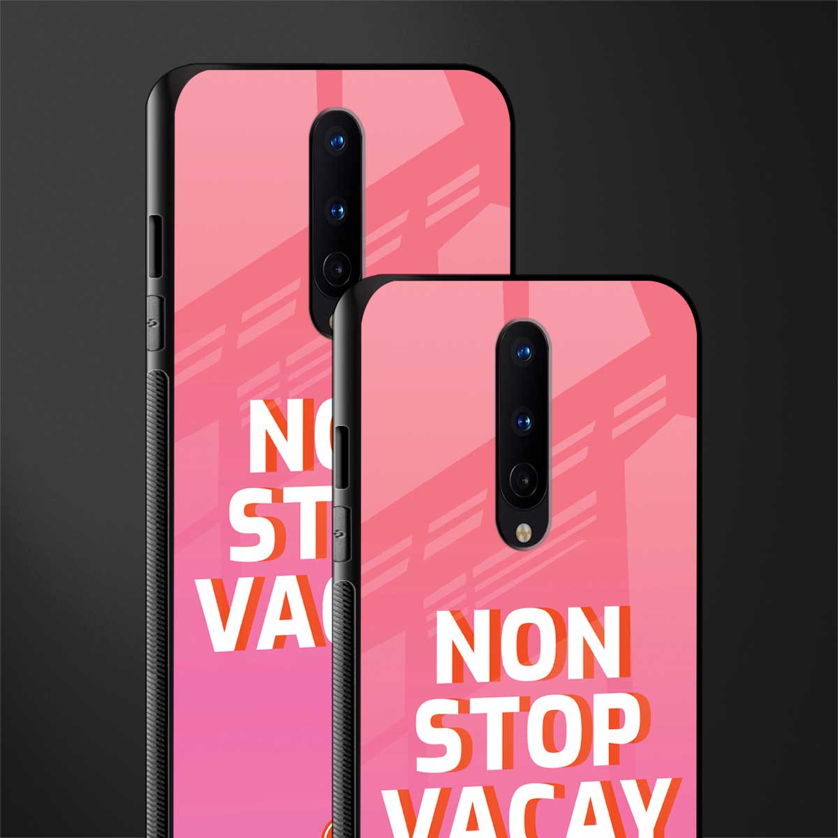 non stop vacay glass case for oneplus 8 image-2