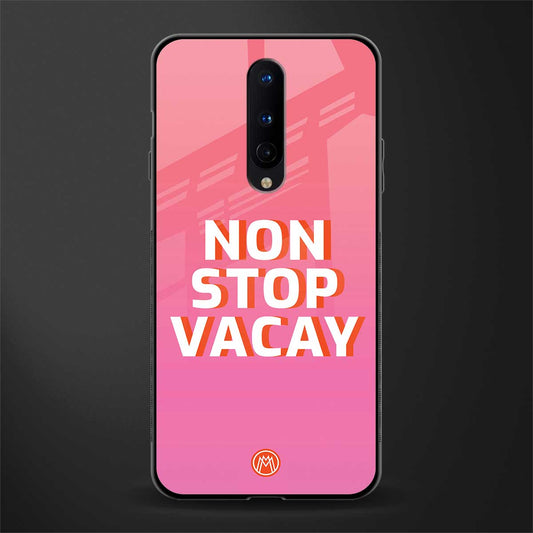 non stop vacay glass case for oneplus 8 image