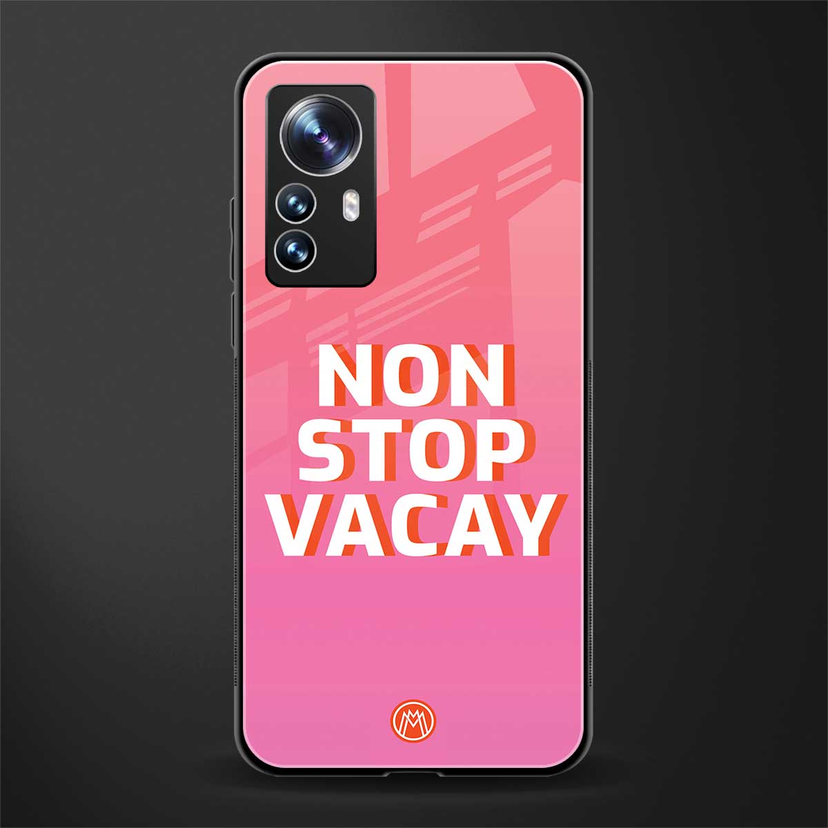 non stop vacay back phone cover | glass case for xiaomi 12 pro