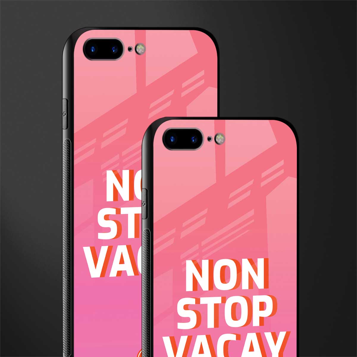 non stop vacay glass case for iphone 8 plus image-2
