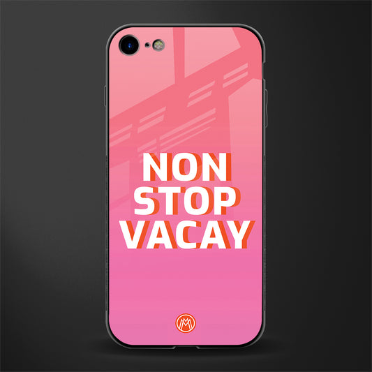 non stop vacay glass case for iphone se 2020 image