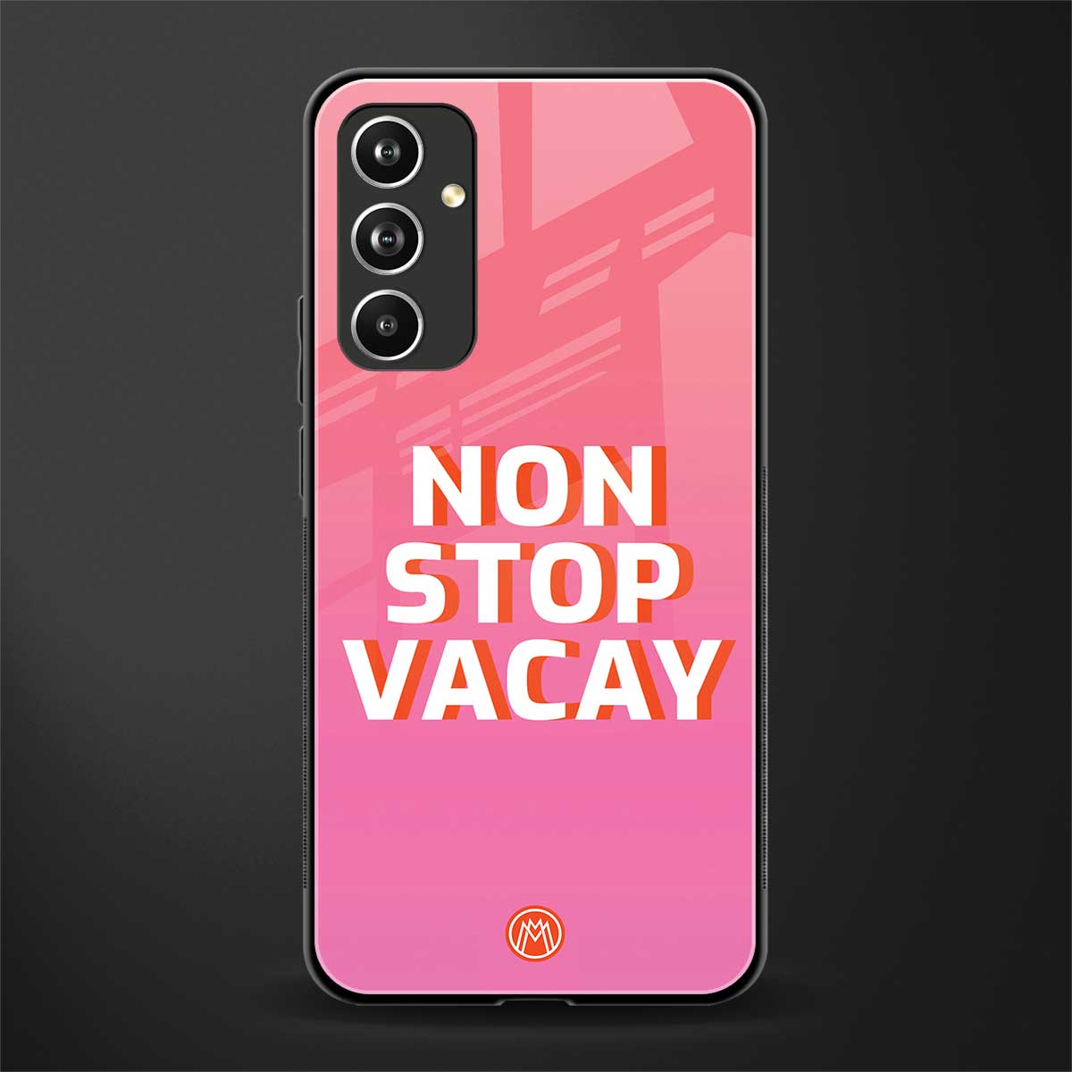 non stop vacay back phone cover | glass case for samsung galaxy a54 5g
