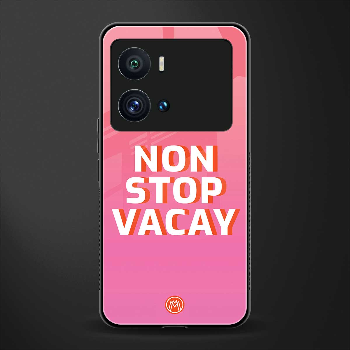 non stop vacay back phone cover | glass case for iQOO 9 Pro