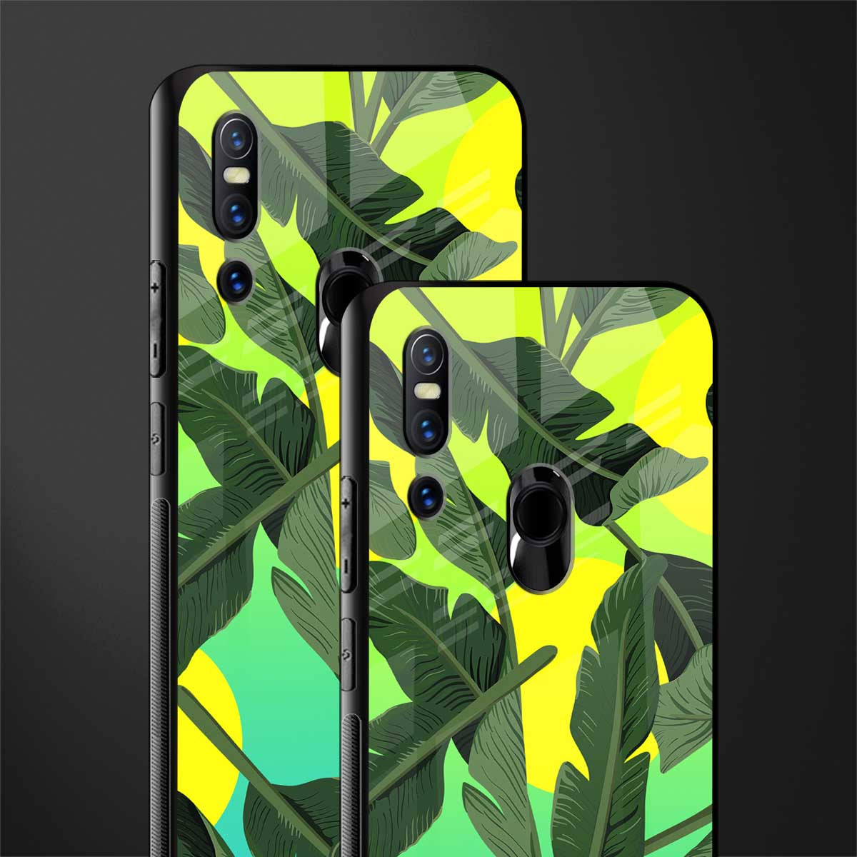 nostalgic floral glass case for vivo v15