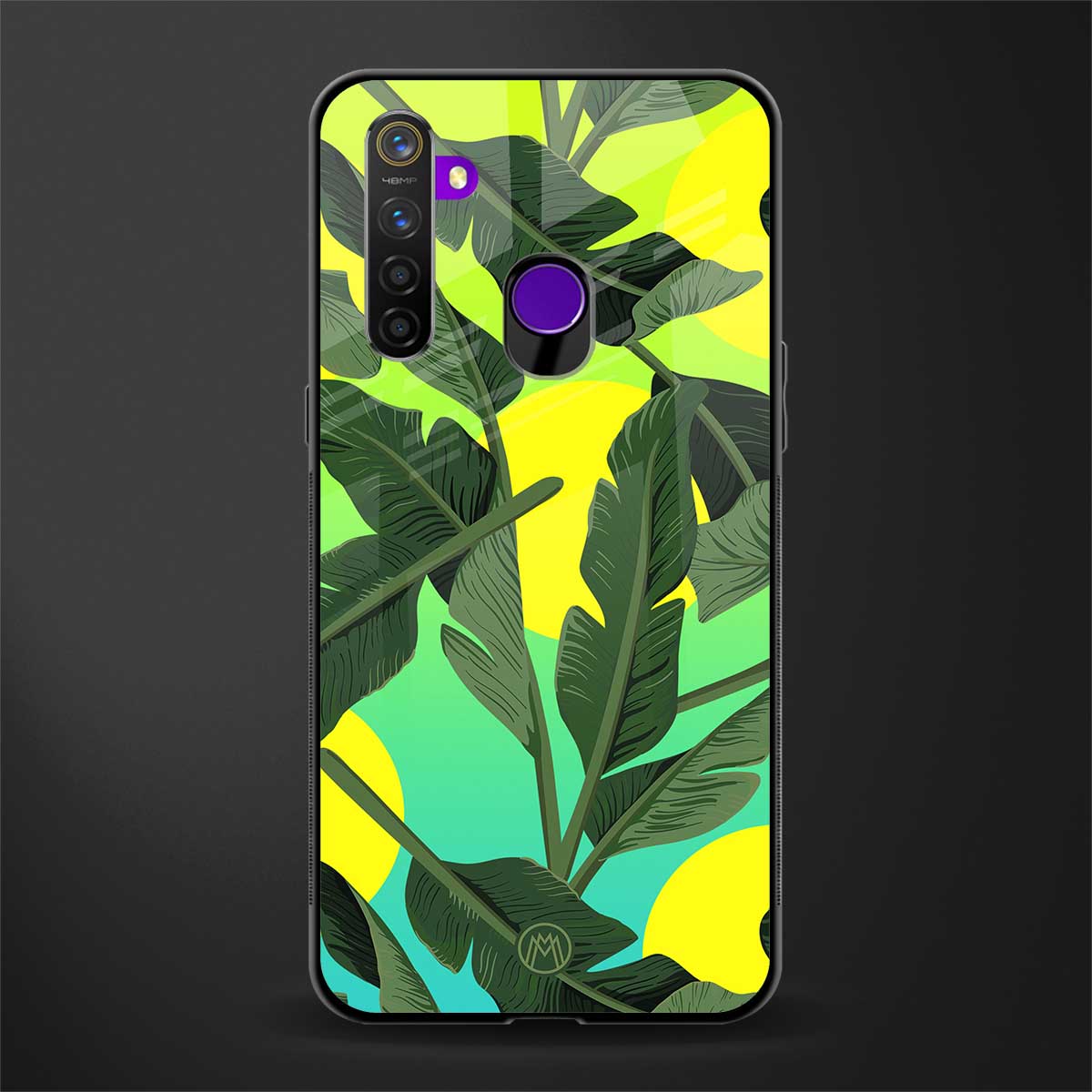 nostalgic floral glass case for realme 5i