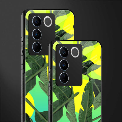 nostalgic floral back phone cover | glass case for vivo v27 pro 5g