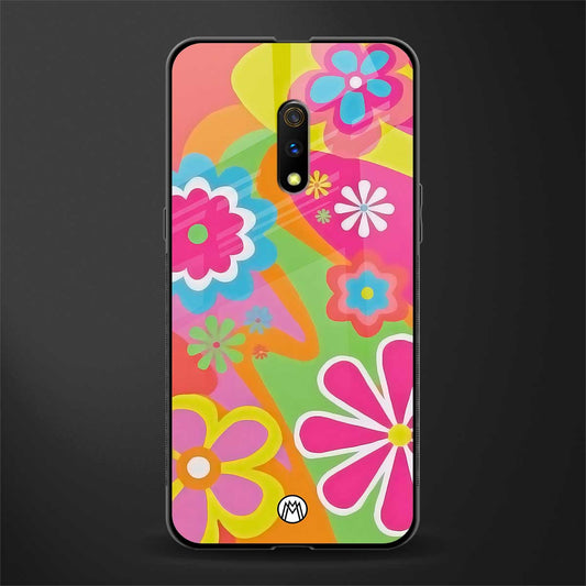 nostalgic wildflower y2k glass case for oppo k3 image