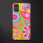 nostalgic wildflower y2k glass case for samsung galaxy m51 image