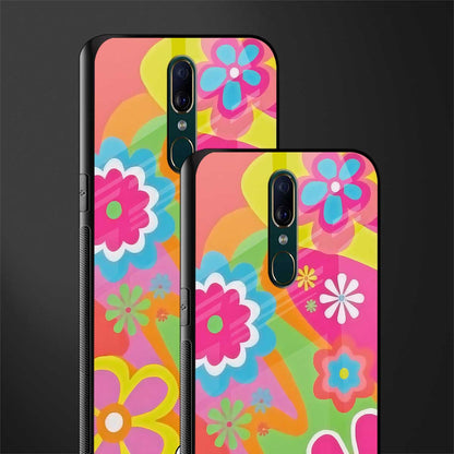 nostalgic wildflower y2k glass case for oppo a9 image-2