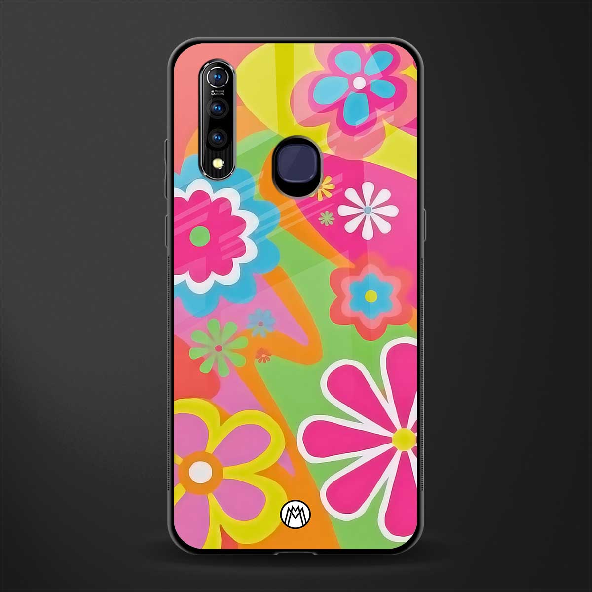 nostalgic wildflower y2k glass case for vivo z1 pro image