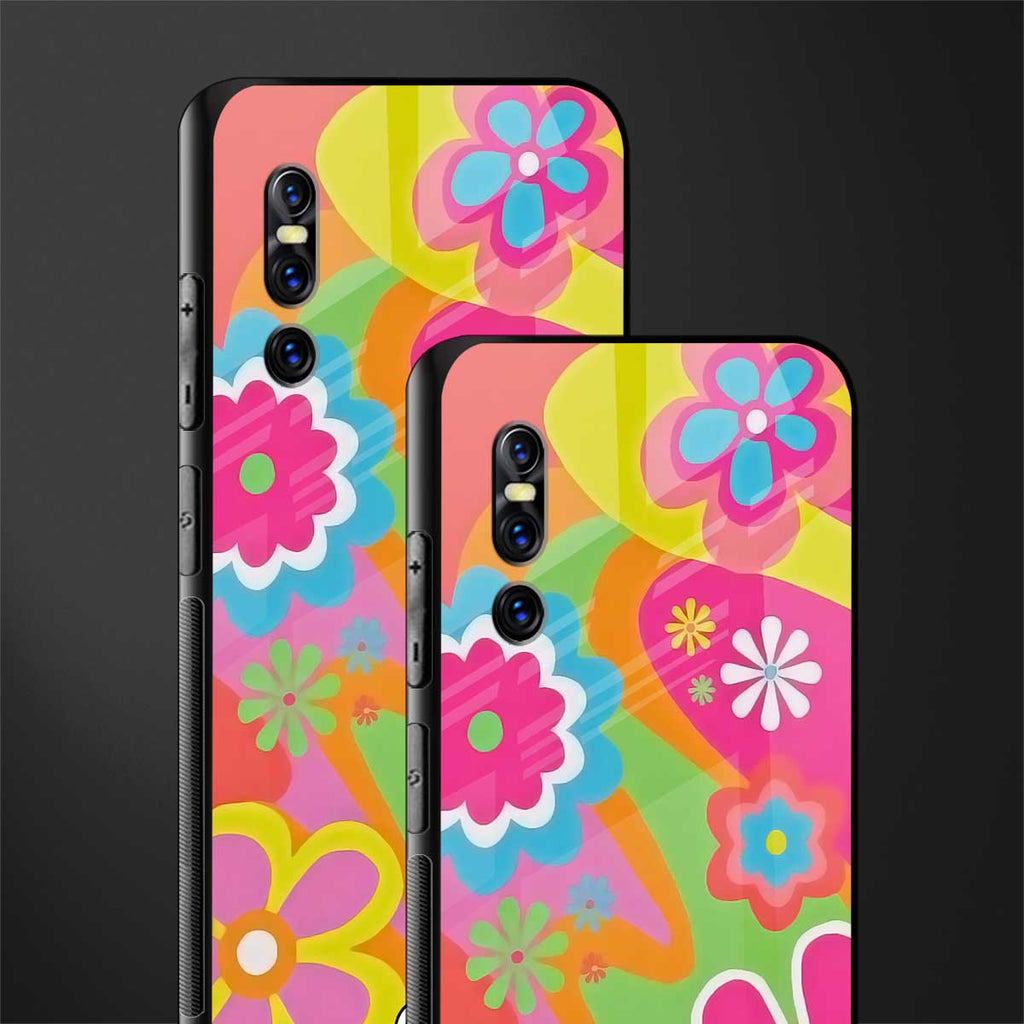 nostalgic wildflower y2k glass case for vivo v15 pro image-2