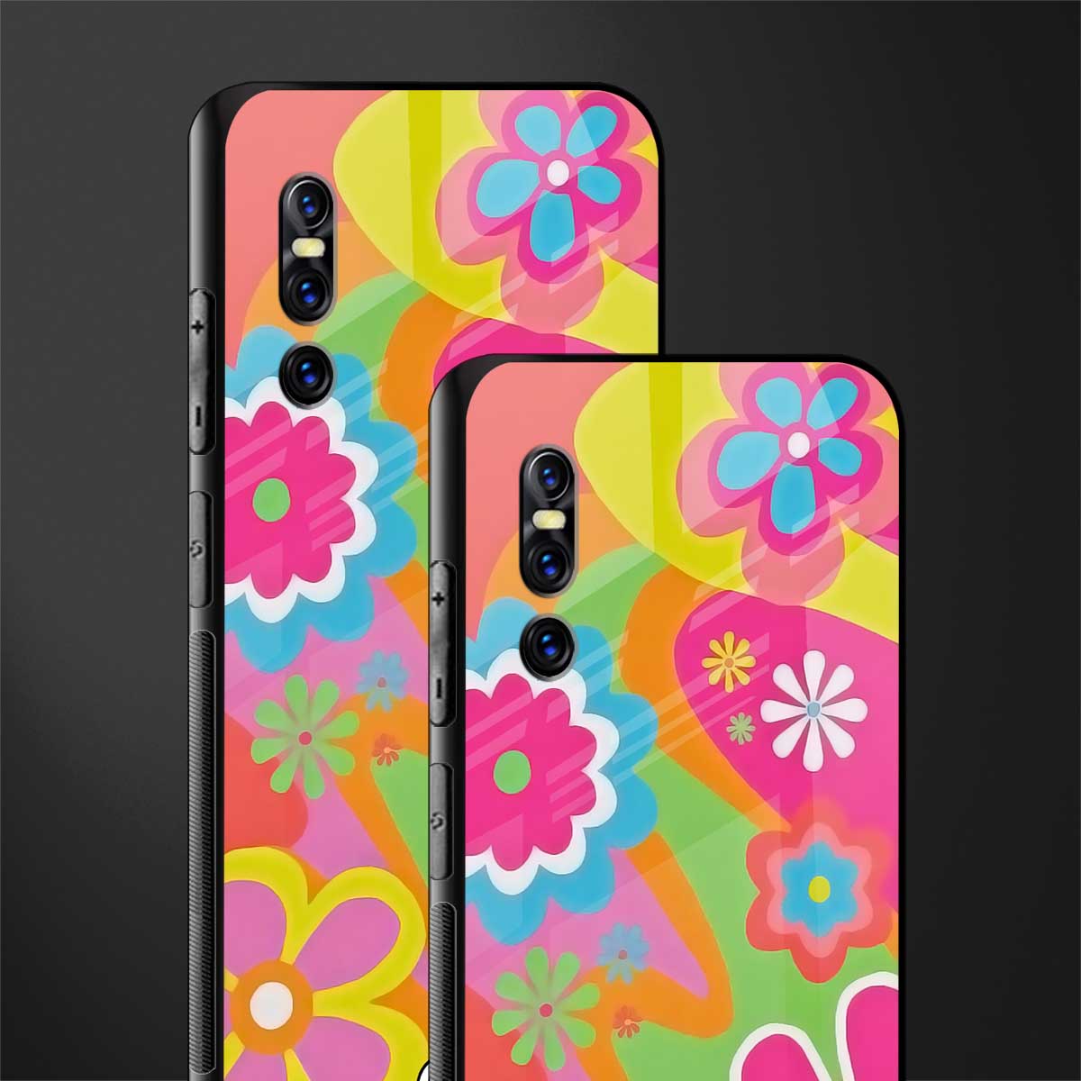 nostalgic wildflower y2k glass case for vivo v15 pro image-2