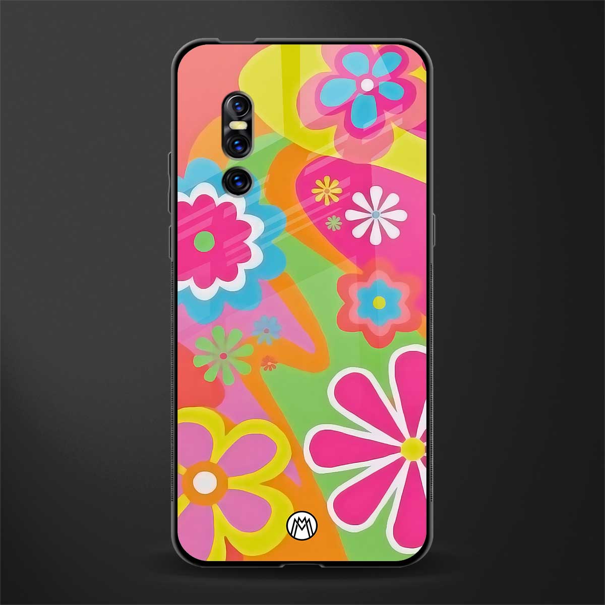 nostalgic wildflower y2k glass case for vivo v15 pro image