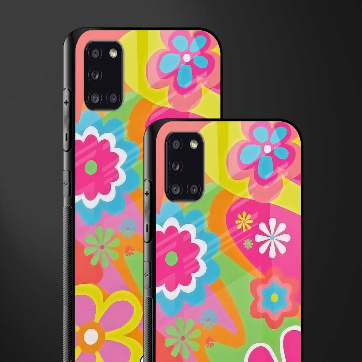 nostalgic wildflower y2k glass case for samsung galaxy a31 image-2