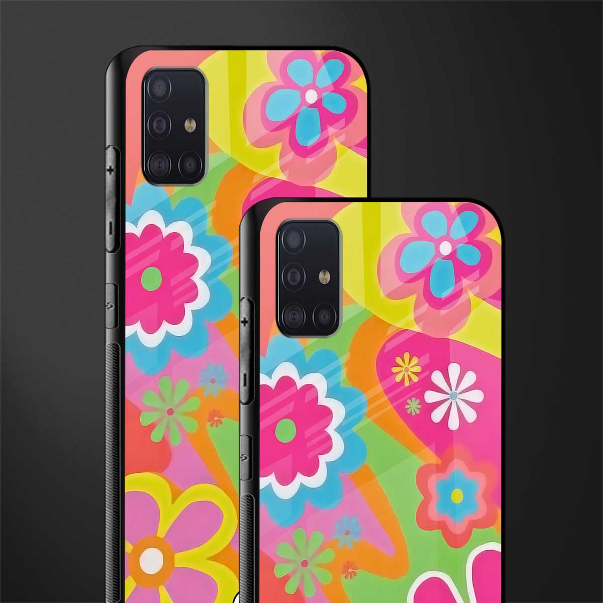 nostalgic wildflower y2k glass case for samsung galaxy a71 image-2