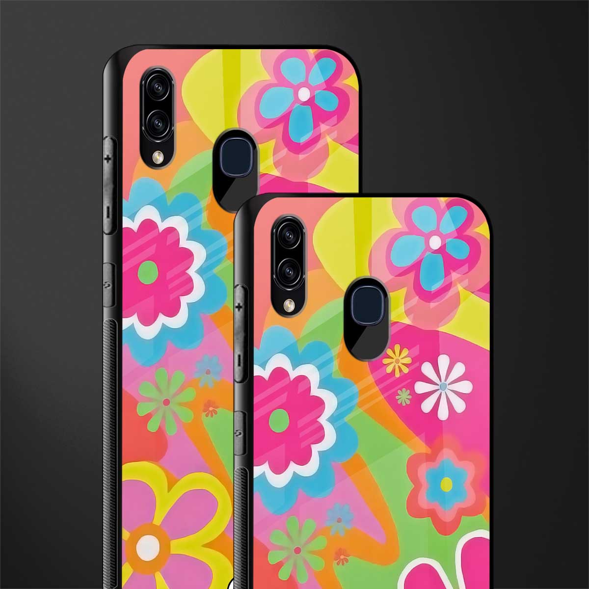 nostalgic wildflower y2k glass case for samsung galaxy a30 image-2