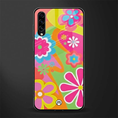 nostalgic wildflower y2k glass case for samsung galaxy a70 image