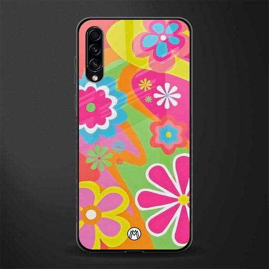 nostalgic wildflower y2k glass case for samsung galaxy a70 image
