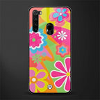 nostalgic wildflower y2k glass case for redmi note 8 image