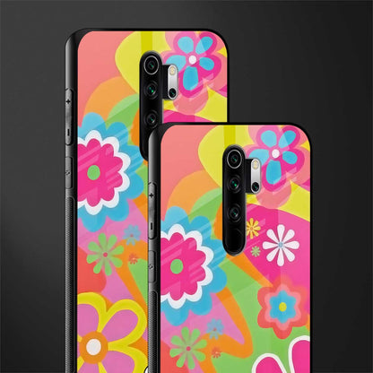 nostalgic wildflower y2k glass case for redmi note 8 pro image-2